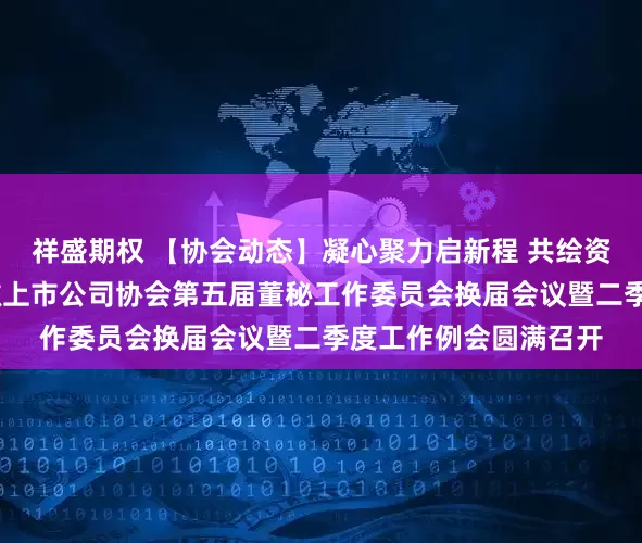 祥盛期权 【协会动态】凝心聚力启新程 共绘资本市场新蓝图——安徽上市公司协会第五届董秘工作委员会换届会议暨二季度工作例会圆满召开