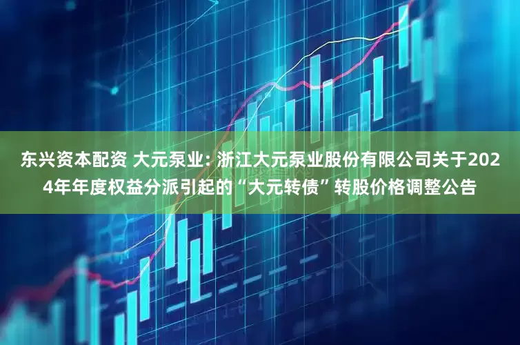 东兴资本配资 大元泵业: 浙江大元泵业股份有限公司关于2024年年度权益分派引起的“大元转债”转股价格调整公告
