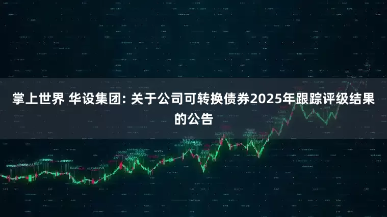 掌上世界 华设集团: 关于公司可转换债券2025年跟踪评级结果的公告