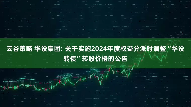 云谷策略 华设集团: 关于实施2024年度权益分派时调整“华设转债”转股价格的公告